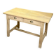 Old farmhouse table in raw solid oak, 2 drawers, seats 6 people.