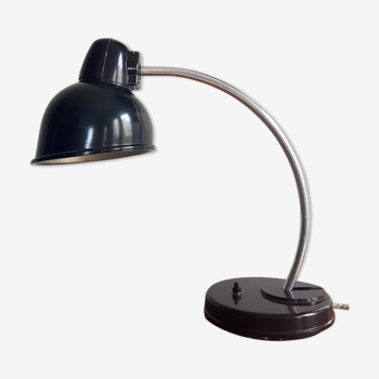 Vintage black desk lamp VEB Leuchtenbau 1950