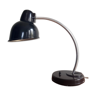 Lampe de bureau vintage noire VEB Leuchtenbau 1950