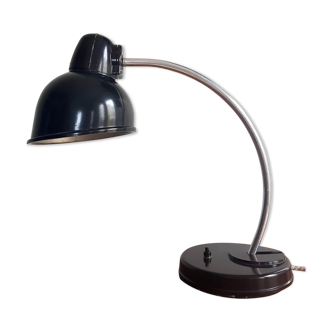 Vintage black desk lamp VEB Leuchtenbau 1950