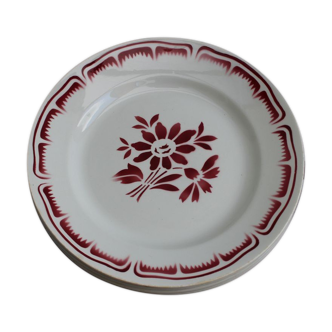 Set of 6 flat ceramic plates