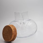 Carafe ronde en verre avec bouchon en liège
