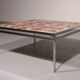Coffee table in chrome-plated frame and ceramic tiles, Denmark, 1970s