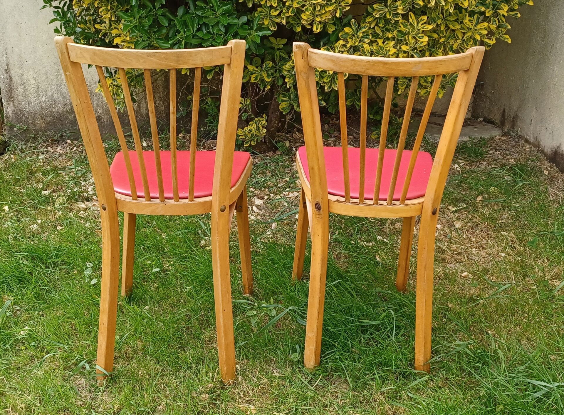 Pair of Baumann bistro chairs no. 12