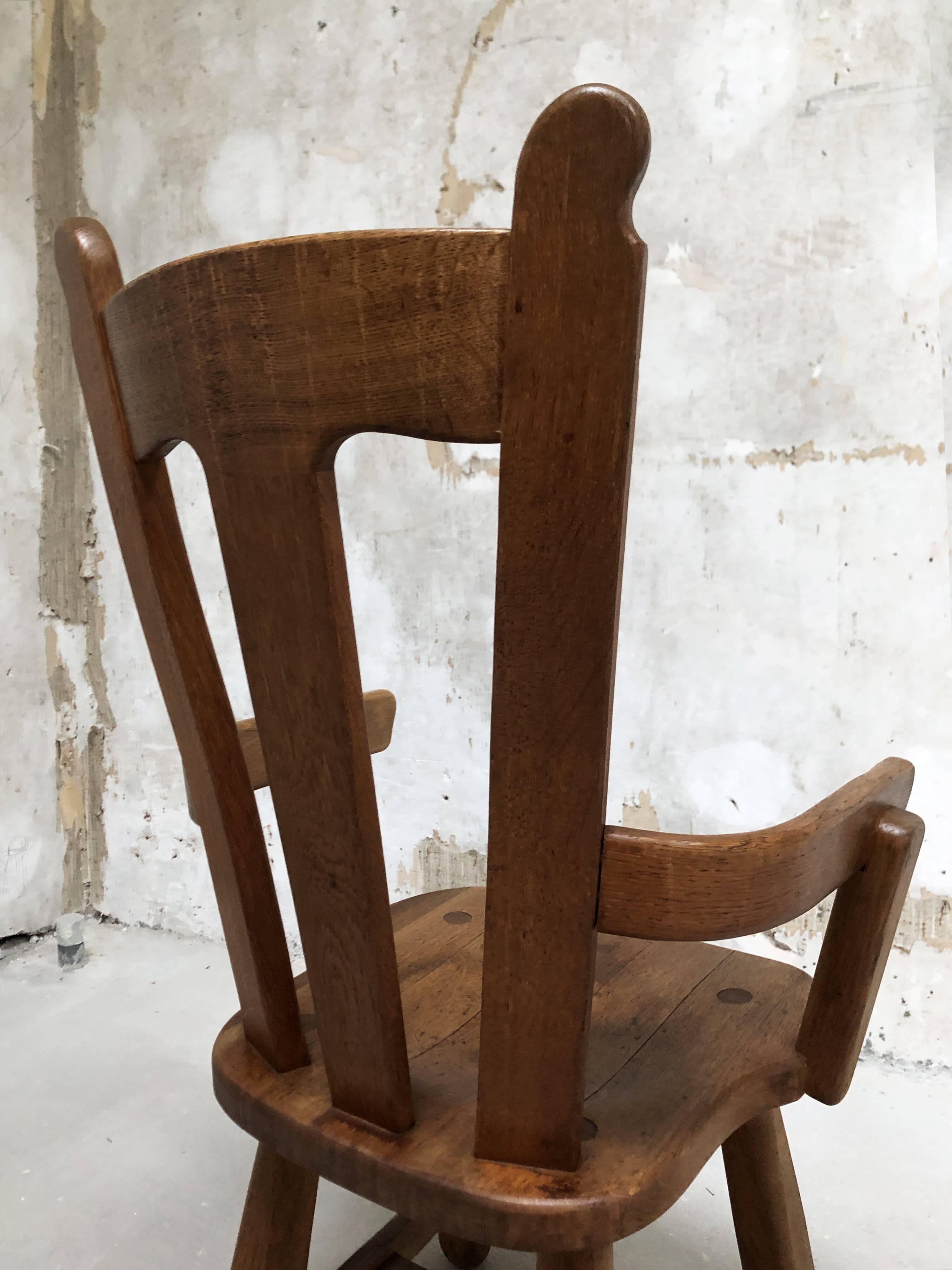 Belgian brutalist vintage armchair