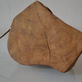 Modernist brutalist lamp free form years 60 olive wood