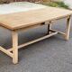 Renovated 19th century farmhouse dining table with drawer 200cm