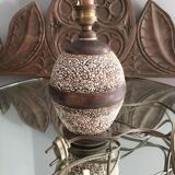 Antique ceramic lamp stand. Brown.