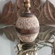 Antique ceramic lamp stand. Brown.
