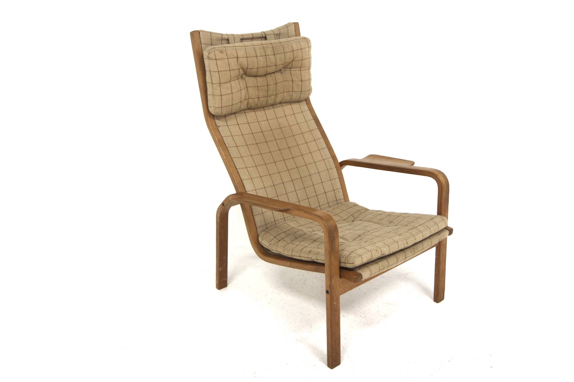 Scandinavian oak armchair, Yngve Ekström, Sweden, 1970