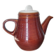 Vintage Striped Stoneware Teapot