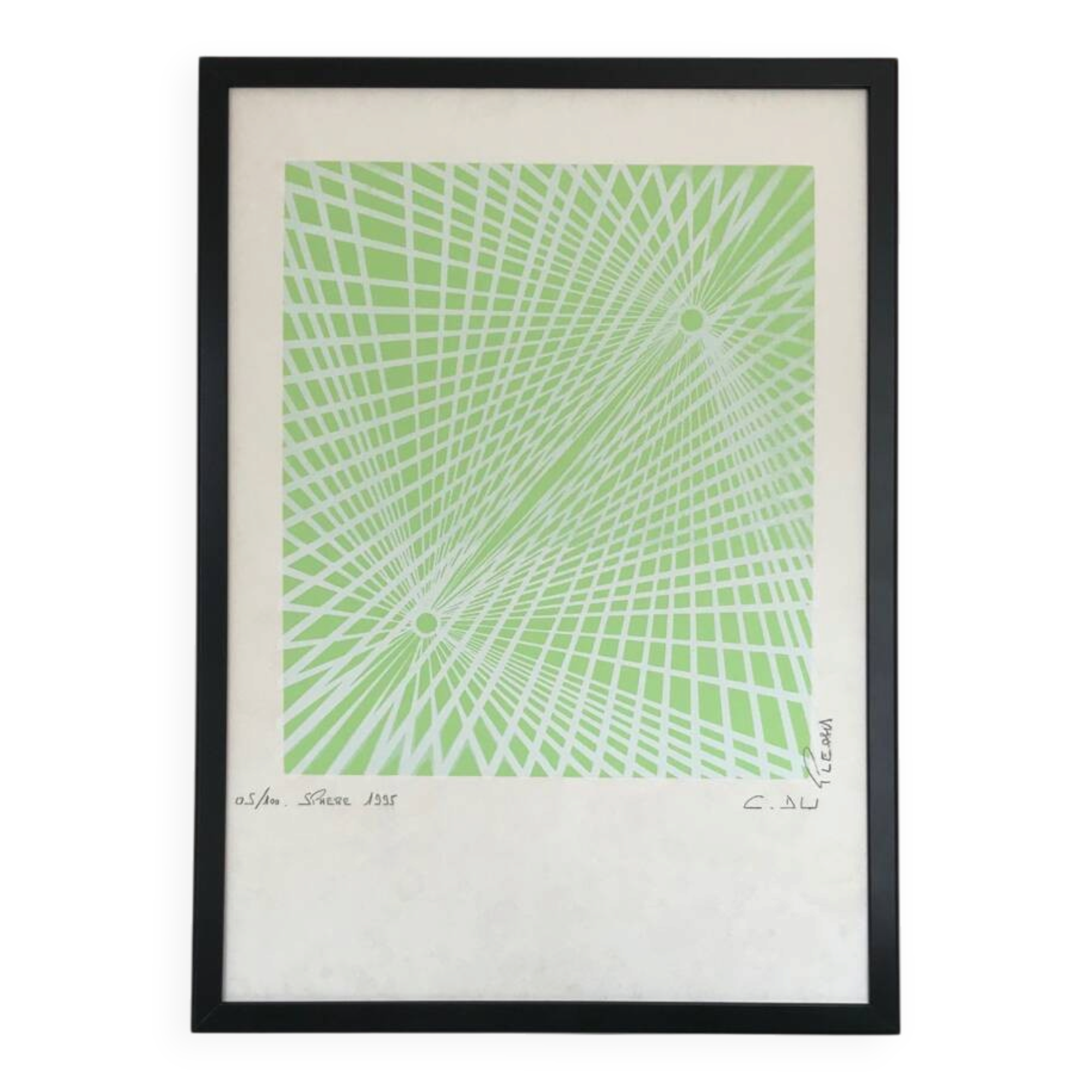 Structure 1995. kinetic lithograph signed c. du plessis