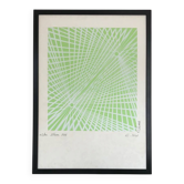 Structure 1995. kinetic lithograph signed c. du plessis