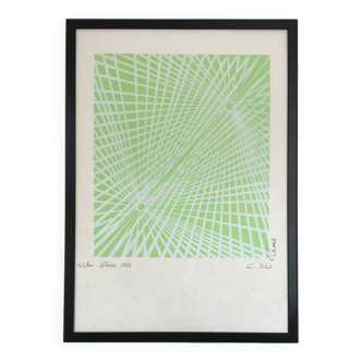 Structure 1995. kinetic lithograph signed c. du plessis