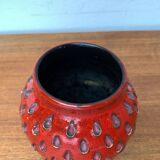 Strawberry ceramic vase from the mid-century by Fratelli Fanciullacci for Bitossi, 1960s.