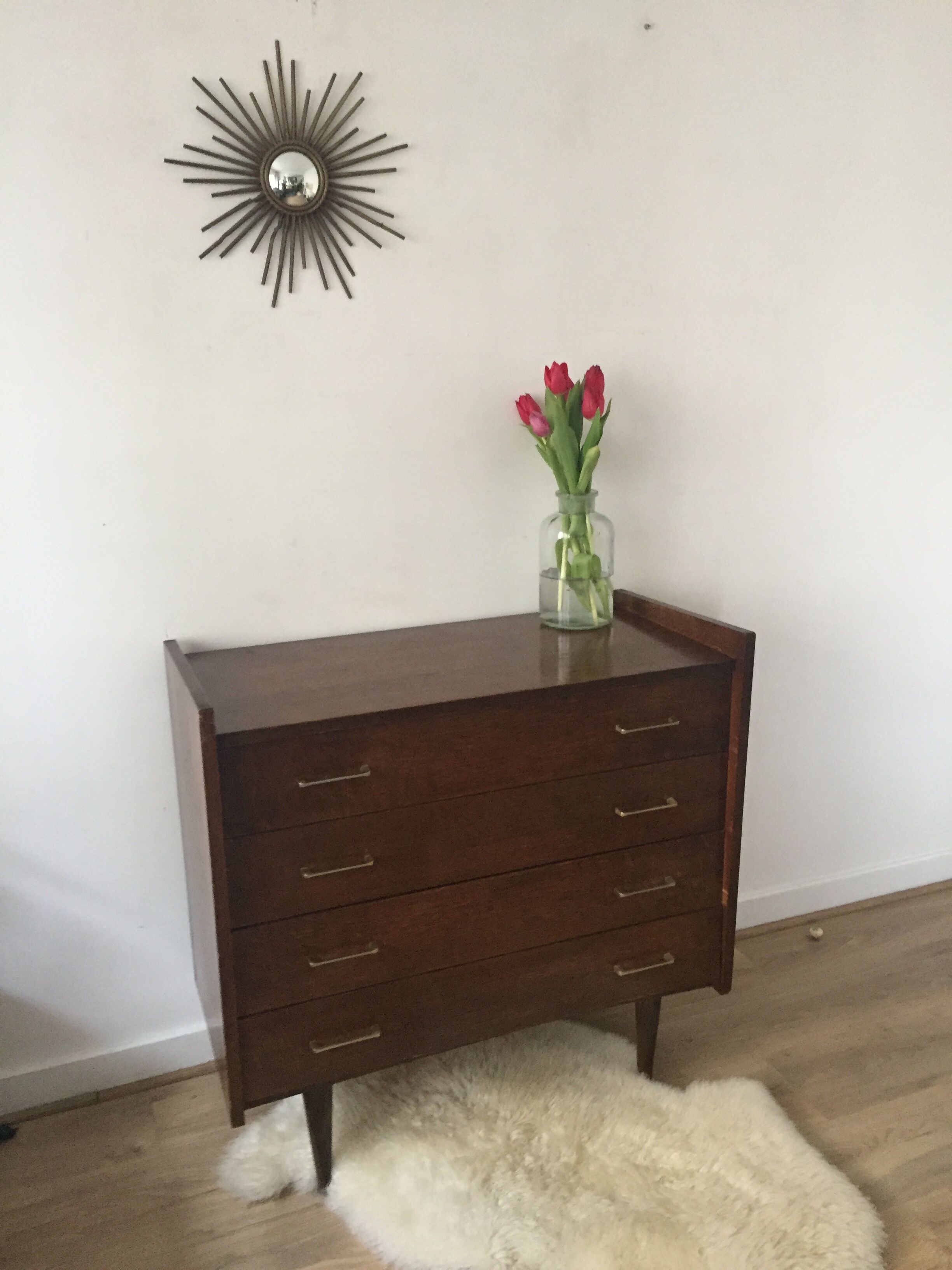 Commode vintage pieds compas année 50/60