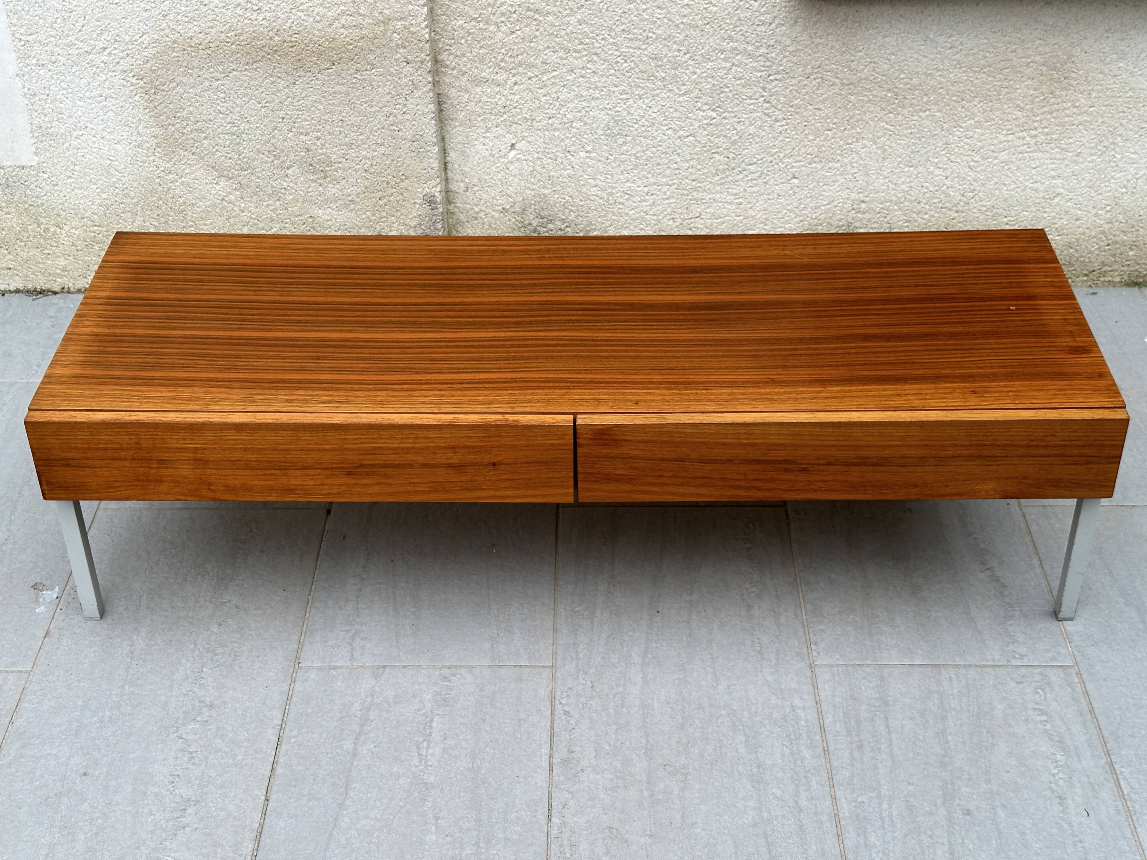 Console basse Interlübke en teck clair, Allemagne années 1960