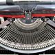 Writers' typewriters of light grey 70s Adler made in Holland
