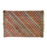 Anatolian handmade kilim rug 230 cm x 146 cm