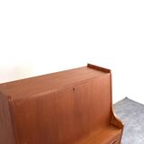 Secrétaire en teck danois du milieu du siècle par Gunnar Nielsen pour Tibergaard, années 1960.