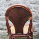 Lot de 2 chaises vintage en rotin avec assise cannage