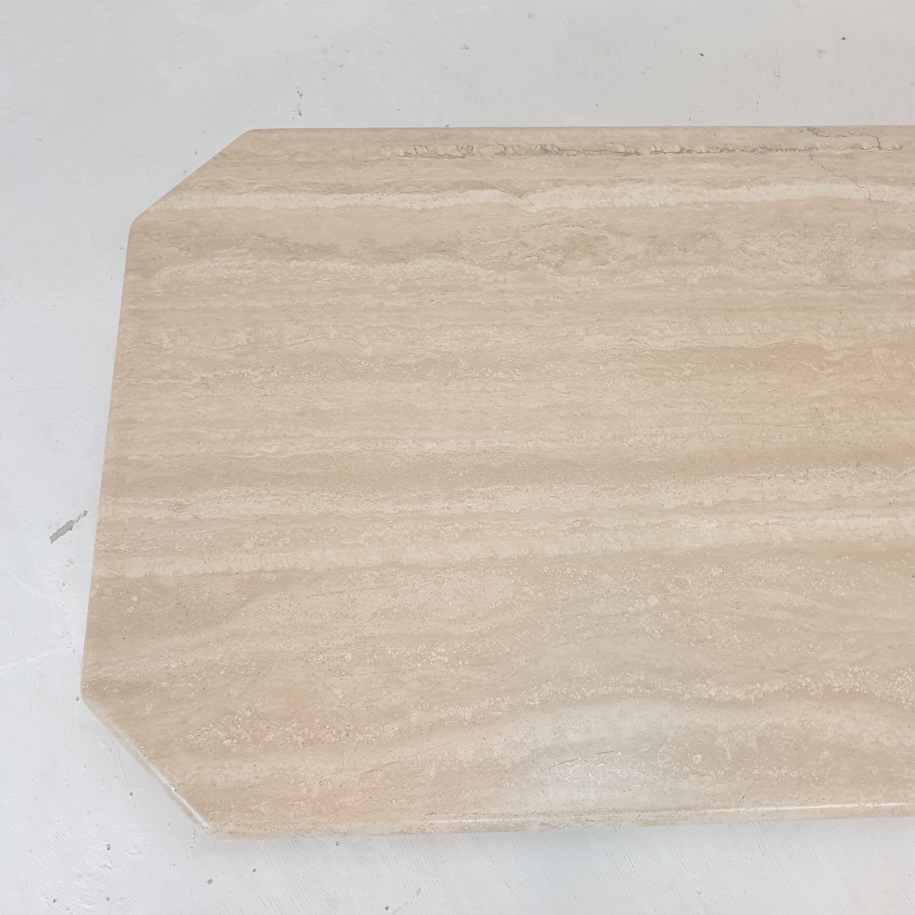 Italian travertine coffee table, 1980's