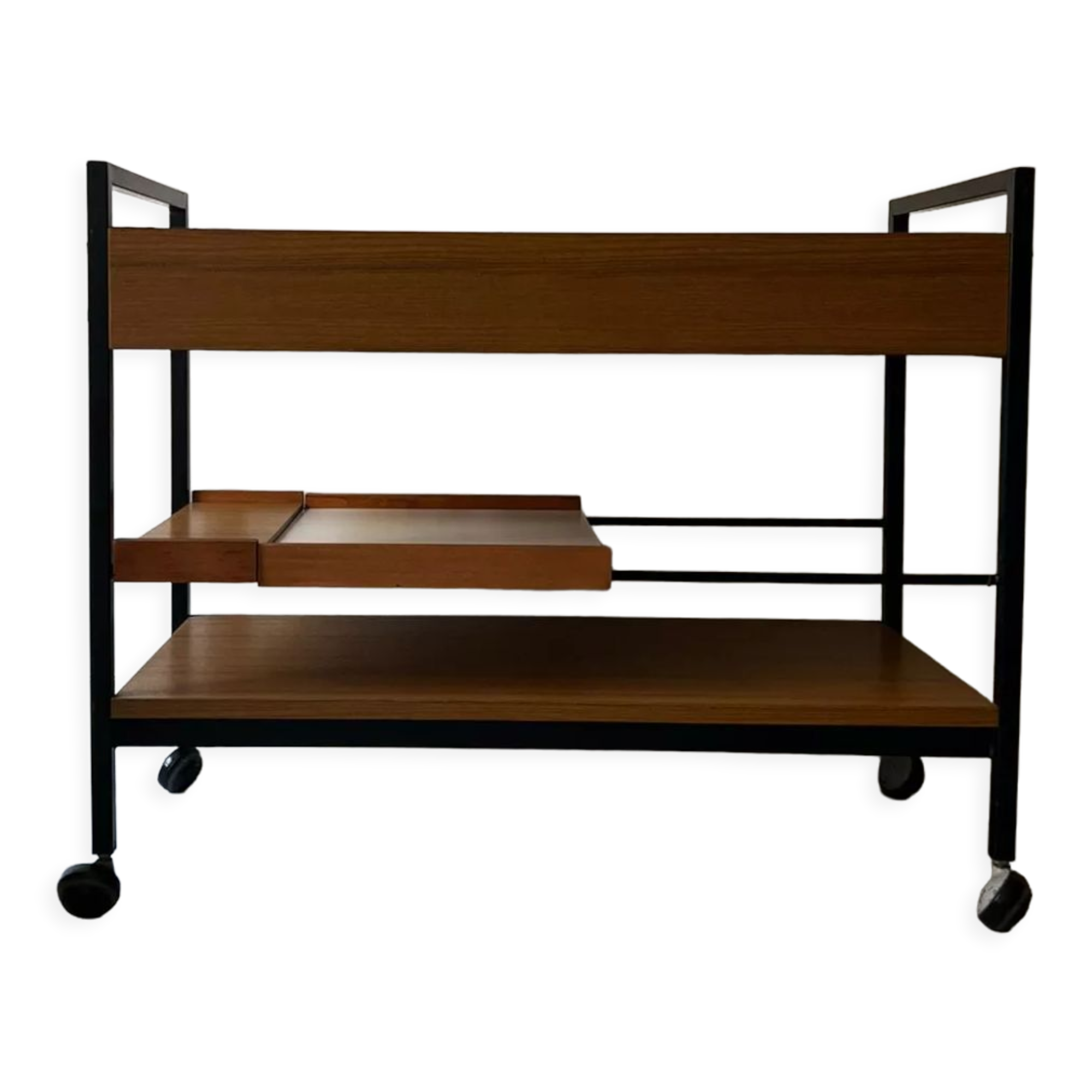 Scandinavian service in wood and metal design 1970