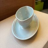 Longwy blue polka dot sauce boat