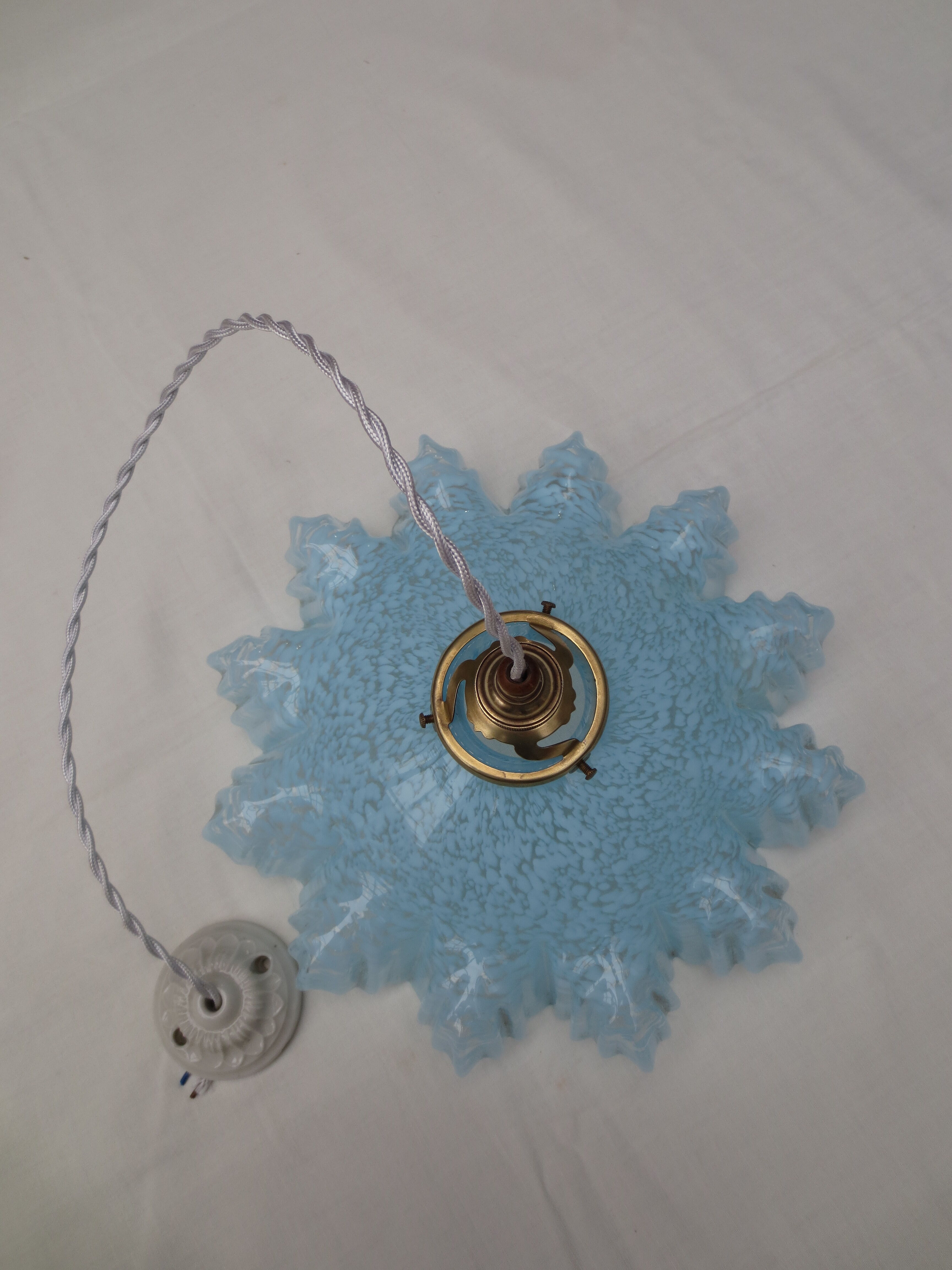 Blue clichy opaline hanging