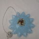 Suspension opaline clichy bleu