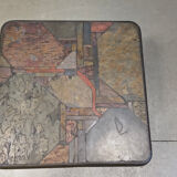 Brutalist side table by C. Kneip, 1991