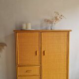 Armoire en rotin vintage