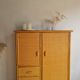 Vintage rattan wardrobe
