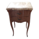 Rosewood nightstand. Marble top. 2 Drawers.