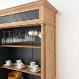 Late 19th/early 20th century solid pine dresser & wine cellar