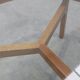 Table basse en bois de cèdre et verre, Italie fin du 20e siècle