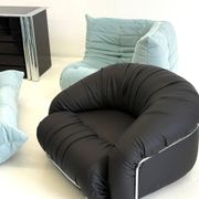 Italian Space Age armchairs in black