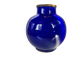 Vase boule bleu cobalt émaillé vintage