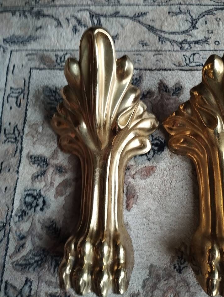 Set of 4 solid bronze furniture legs – new