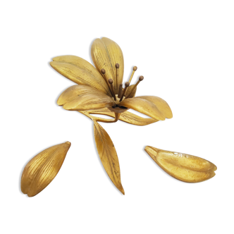 Brass flower ashtray