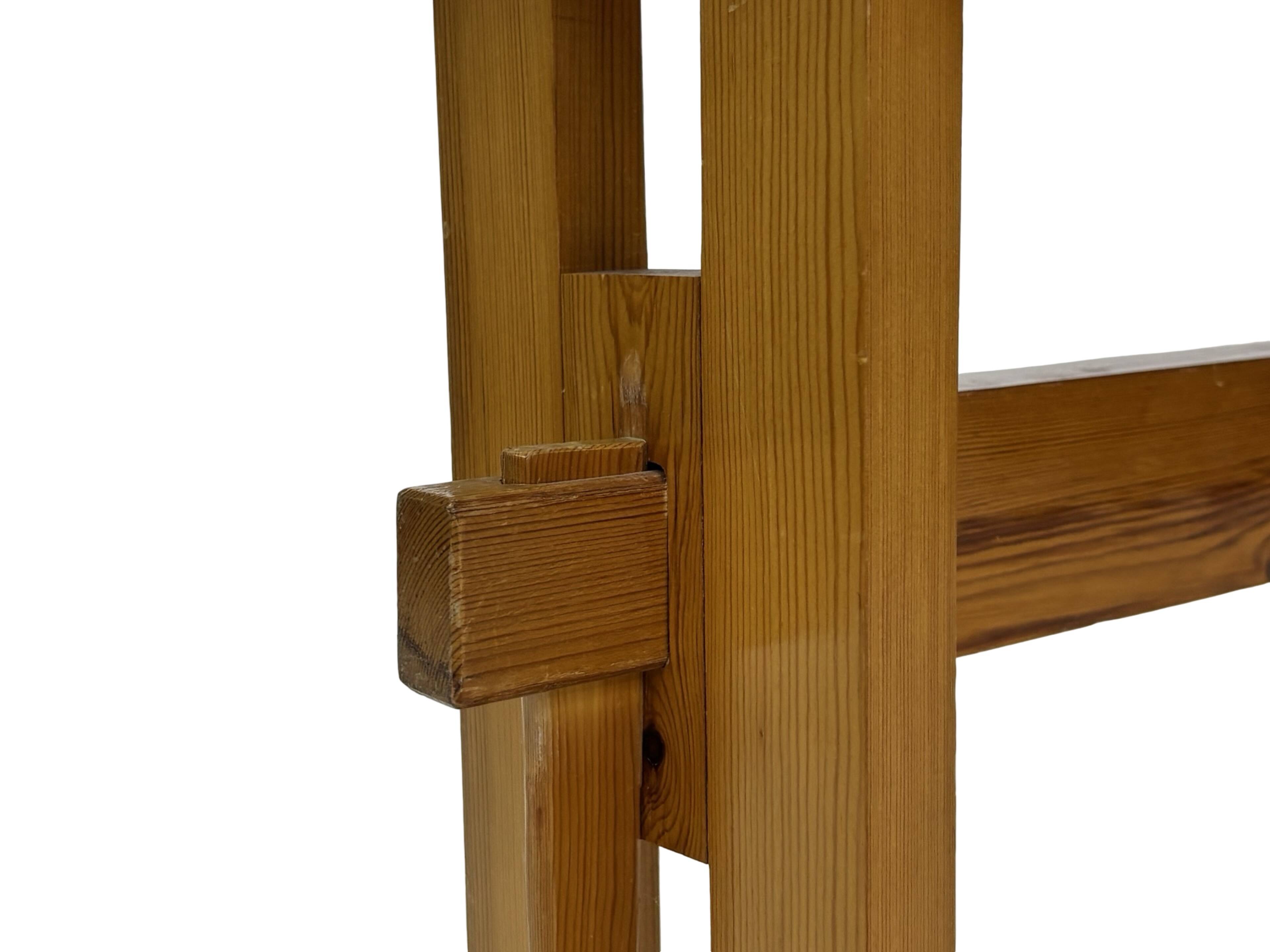 Vintage Scandinavian modern pinewood bench from the 1960's