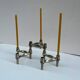 Vintage Stoffnagel candle holders in chrome steel