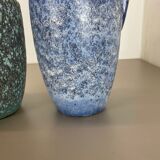 Set of Two Pottery Fat Lava "Supercolor" Vases by Scheurich Germany WGP
