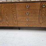 Wooden and metal sideboard, 1970