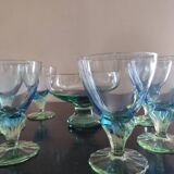 Lot de 6 verres et une coupe Bormioli Rocco Bahia, Italie