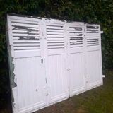 Shutters 4 leaves H148xW245cm (2) antique oak louvres pair 2