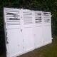 Shutters 4 leaves H148xW245cm (2) antique oak louvres pair 2