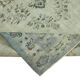 Handmade distressed anatolian 1980s 169 cm x 269 cm blue rug