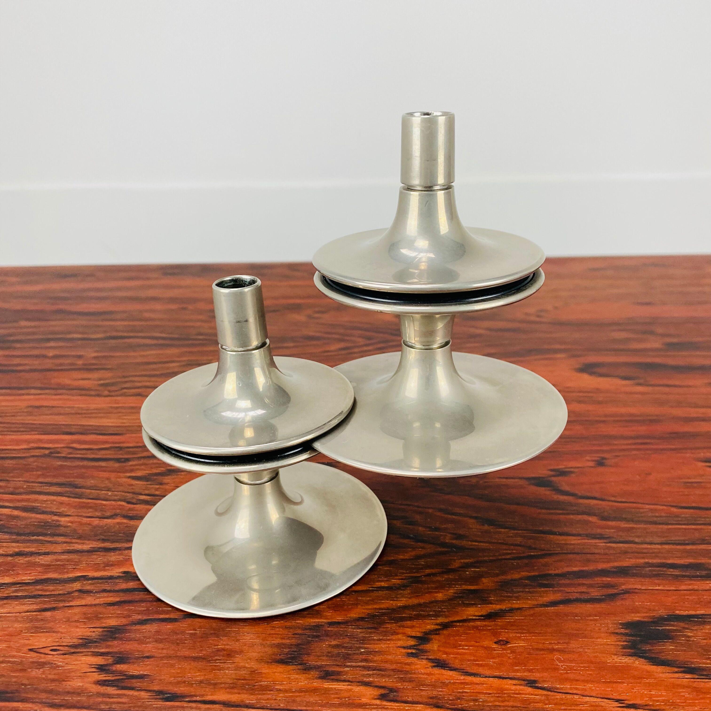 Paire de bougeoirs Fritz Nagel vintage