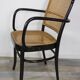 Fauteuil 811 design Josef Hoffmann en bois courbé noir et cannage